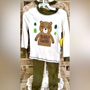 Boys Duck Duck Goose 4 Piece Pajamas Set Snug Fit Size 3T Bearly Awake